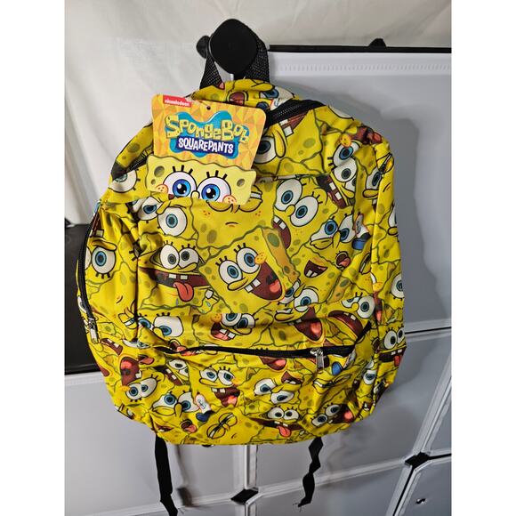 NWT Nickelodeon SpongeBob SquarePants Backpack By Fast Forward - Yellow - Picture 1 of 6
